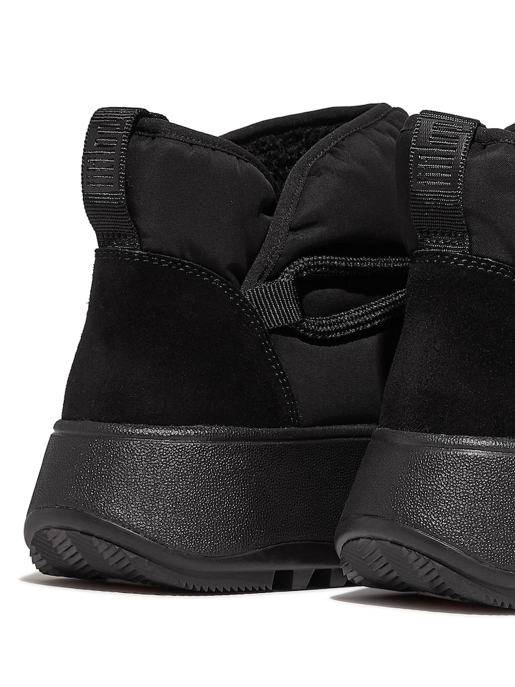 Negro - FitFlop F-Mode Water Resistant Biofleece Mesh Flatform Snow Boots - Imagen 4 de 4 Negro - FitFlop F-Mode Water Resistant Biofleece Mesh Flatform Snow Boots - Imagen 4 de 4
