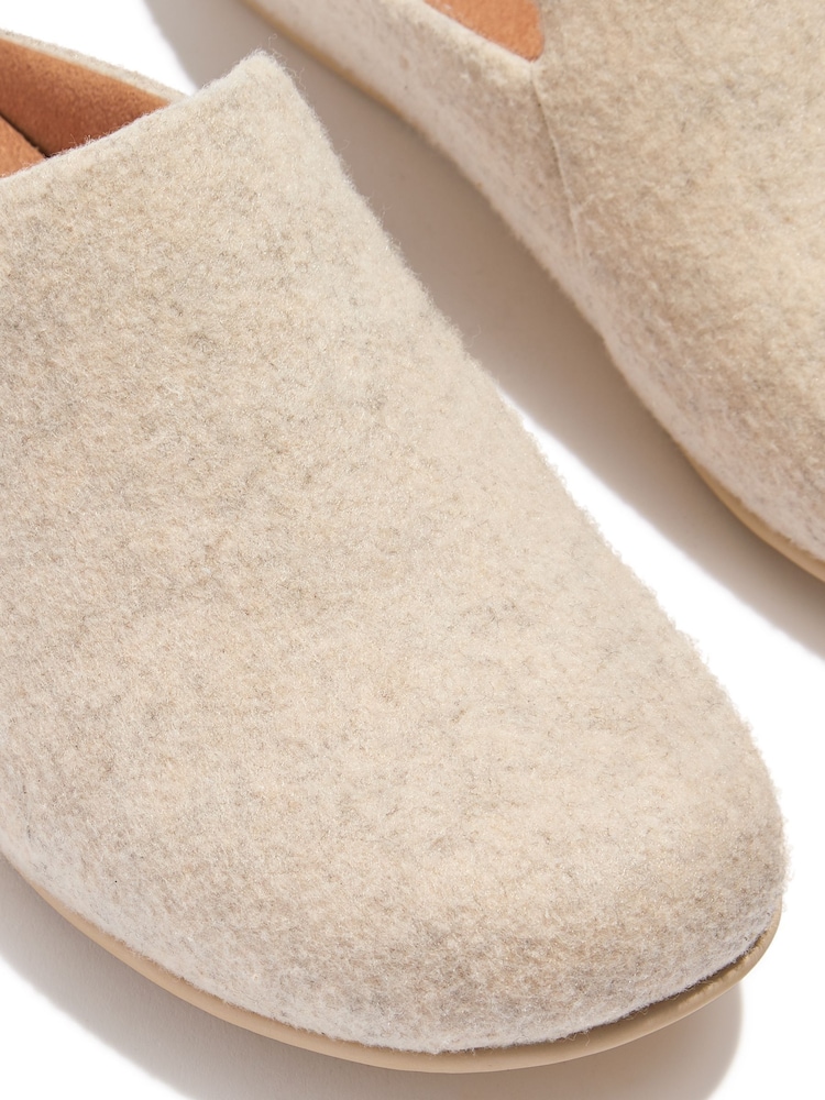 FitFlop Chrissie II Haus E01 Felt Cream Slippers - Image 5 of 5