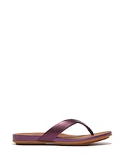 Fitflop Gracie Metallic Leather Flip Flops - Image 2 of 5