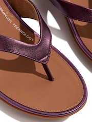 Fitflop Gracie Metallic Leather Flip Flops - Image 5 of 5