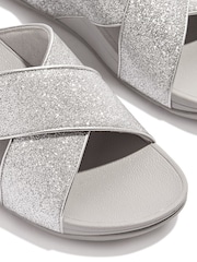 FitFlop Silver Lulu Glitterdust Cross Slides - Image 5 of 5