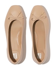 FitFlop Cream Delicato Bow Soft Leather Ballet Flats - Image 4 of 5