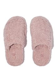 Fitflop IQushion D-Luxe Padded Teddy Mule Slippers - Image 4 of 5