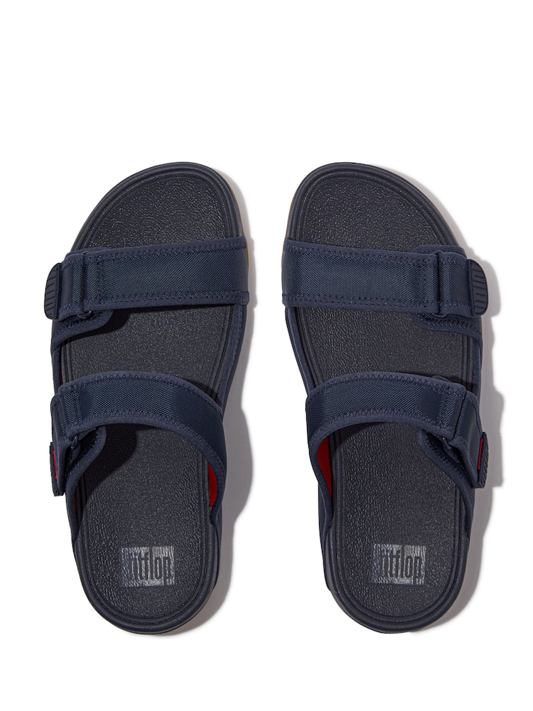 Buy FitFlop Blue Gogh Moc Mens Adjustable Water-Resistant Slides