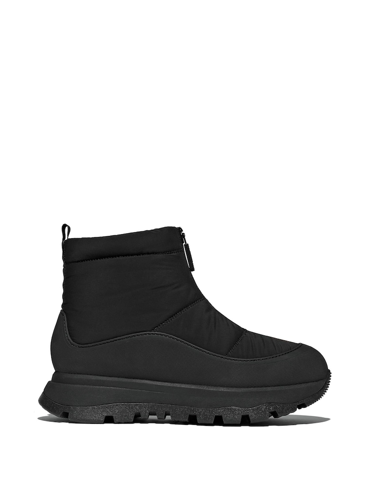 Fitflop Neo-D-Hyker Waterproof Zip Front Padded Black Boots - Image 2 of 5