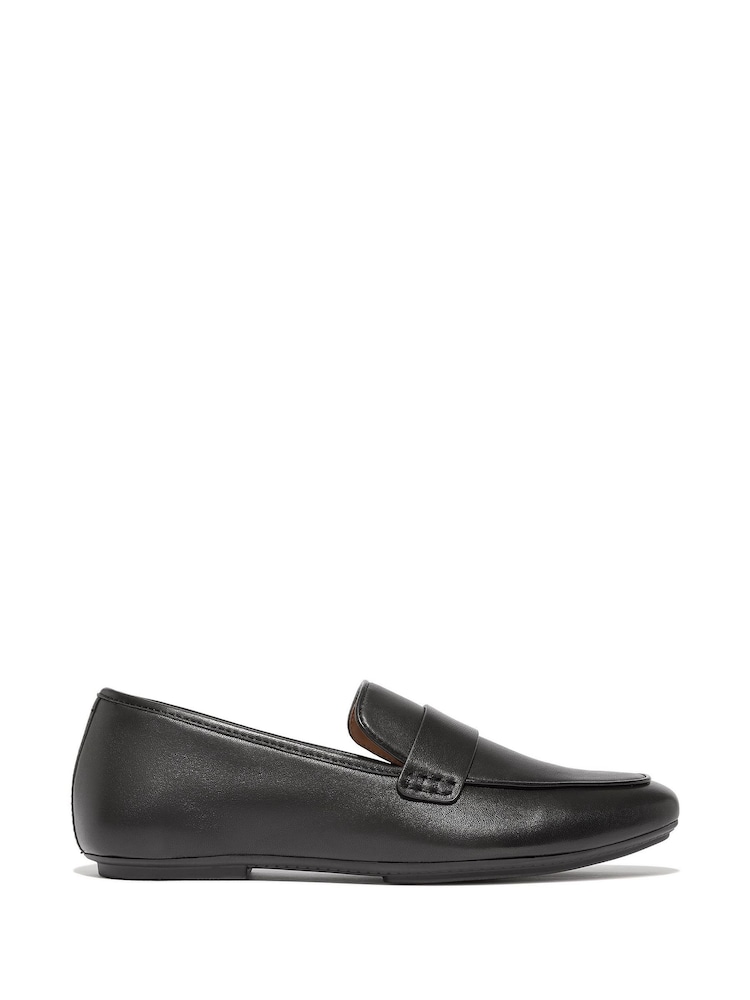 FitFlop Delicato Soft Leather Black Loafers - Image 2 of 5