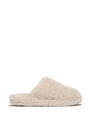 Fitflop IQushion D-Luxe Padded Teddy Mule Slippers - Image 2 of 5
