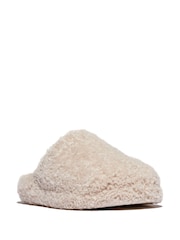 Fitflop IQushion D-Luxe Padded Teddy Mule Slippers - Image 3 of 5