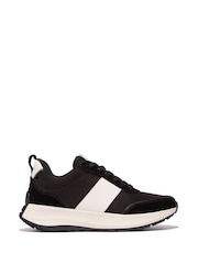Fitflop F-Mode Flow Fabric Suede Leather Trainers - Image 2 of 5