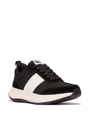 Fitflop F-Mode Flow Fabric Suede Leather Trainers - Image 3 of 5