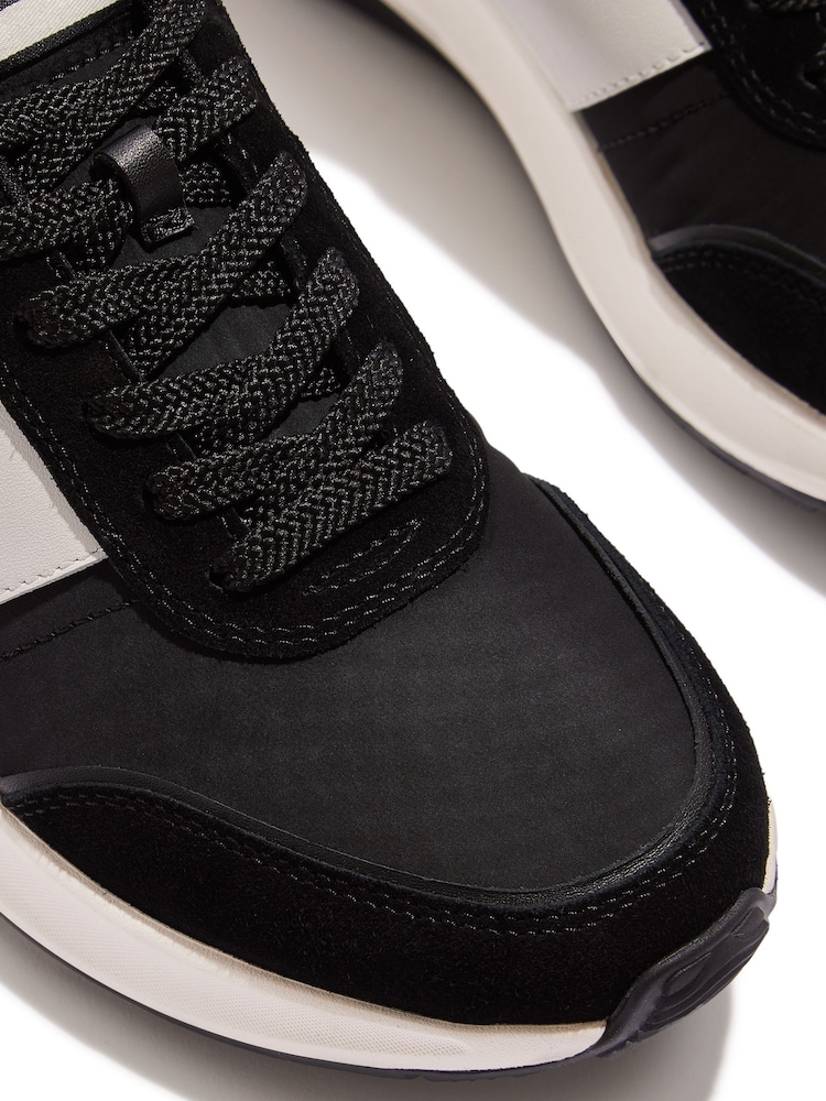 Fitflop F-Mode Flow Fabric Suede Leather Trainers - Image 5 of 5