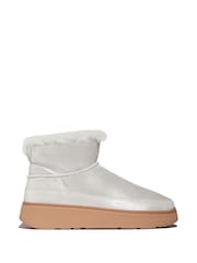 FitFlop Silver Gen-Ff Ultra-Mini Metallic D/Faced Shearling Boots - Image 2 of 5