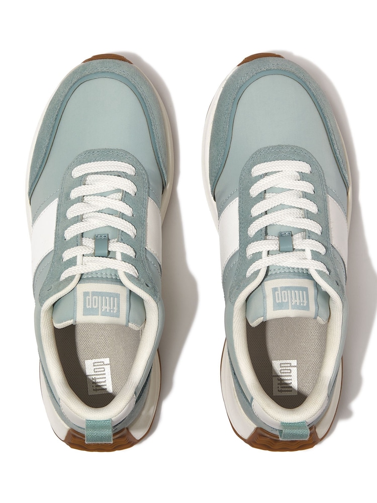 Fitflop F-Mode Flow Fabric Suede Leather Trainers - Image 5 of 5