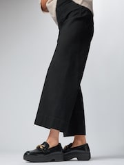 FitFlop F-Luma Chunky-Snaffle Box-Leather D/Wedge Black Loafers - Image 1 of 4