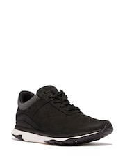 Черный - FitFlop Mens Vitamin Ffx Perf Nubuck Sports Sneakers - Image 3 of 5
