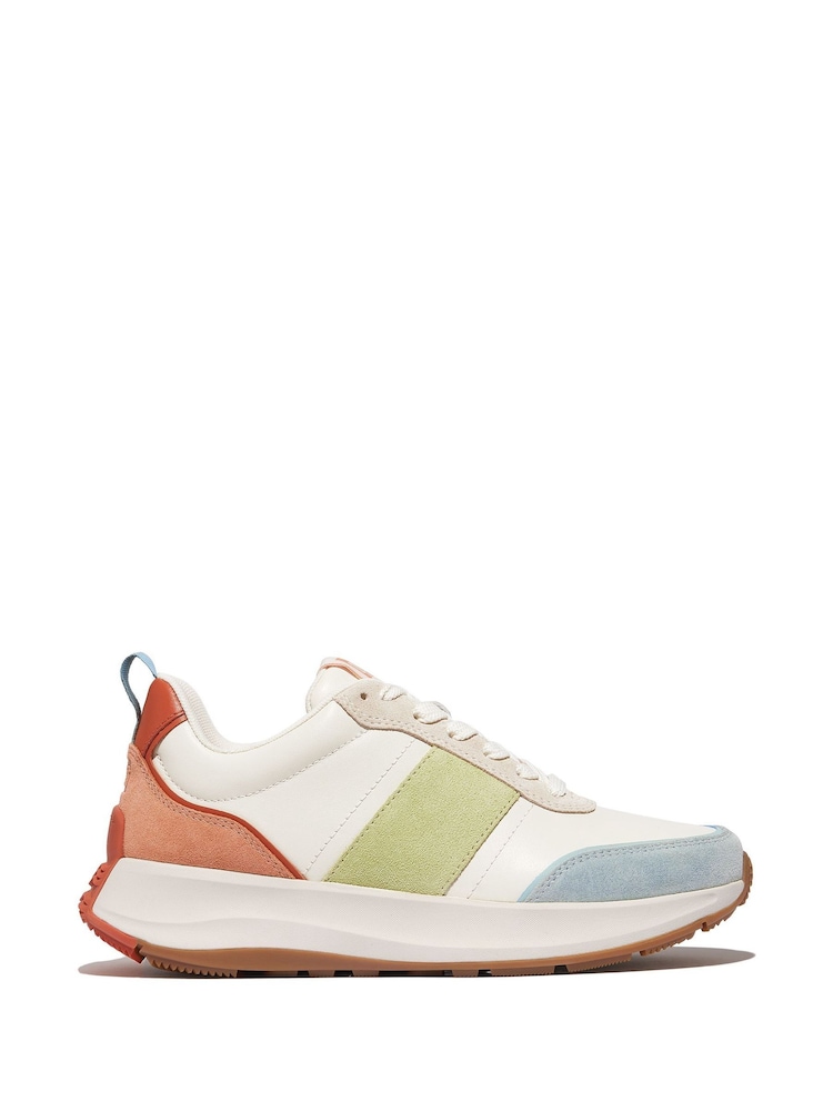 Fitflop F-Mode Flow Fabric Suede Leather Trainers - Image 1 of 6