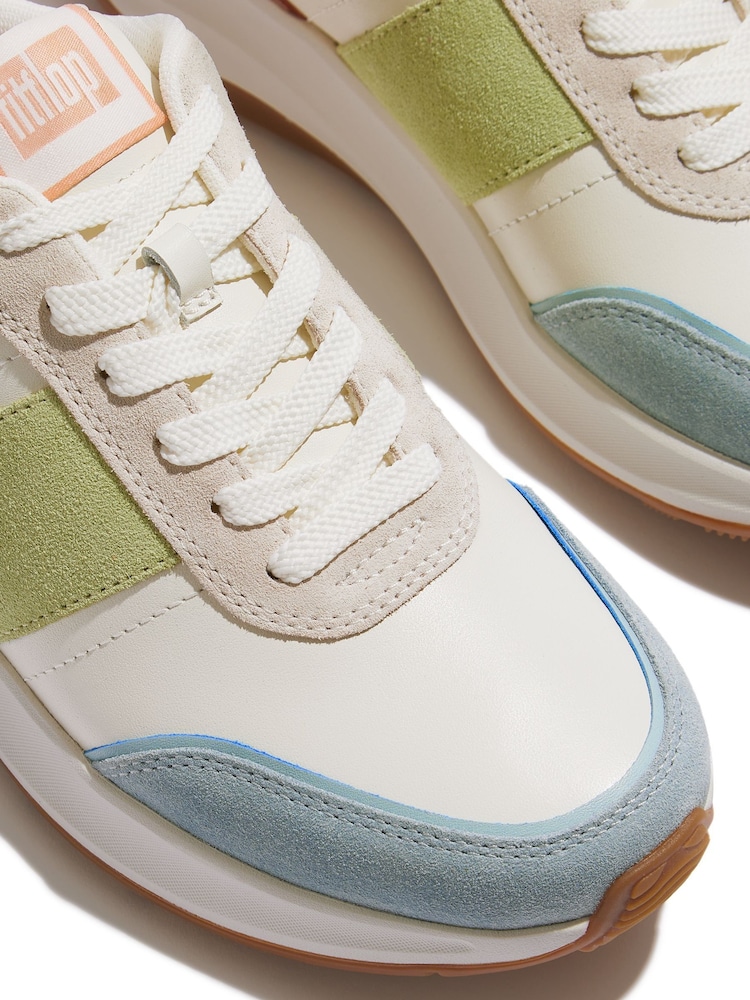 Fitflop F-Mode Flow Fabric Suede Leather Trainers - Image 6 of 6
