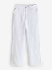 Pure Collection 100% Linen Blend Wide Leg White Trousers - Image 4 of 4