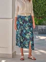 Pure Collection Blue Panelled Skirt - Image 1 of 4