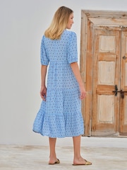 Pure Collection Blue Tiered Dress - Image 2 of 3