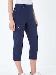 Pantalones cargo elásticos con vuelto de Roman - Imagen 4 de 5