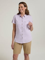 Mountain Warehouse Purple Womens Coconut Short Sleeve 100% Cotton Shirt - Image 2 of 8