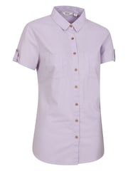 Mountain Warehouse Purple Womens Coconut Short Sleeve 100% Cotton Shirt - Image 6 of 8