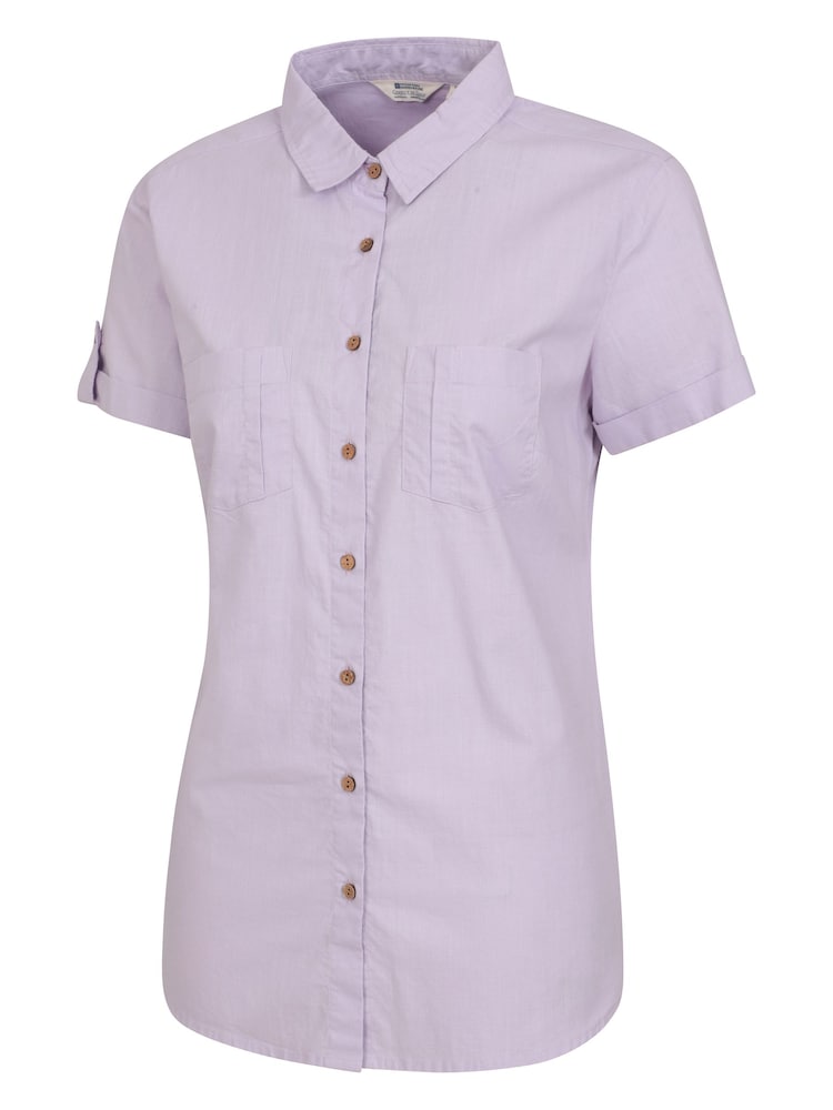 Mountain Warehouse Purple Womens Coconut Short Sleeve 100% Cotton Shirt - Image 8 of 8