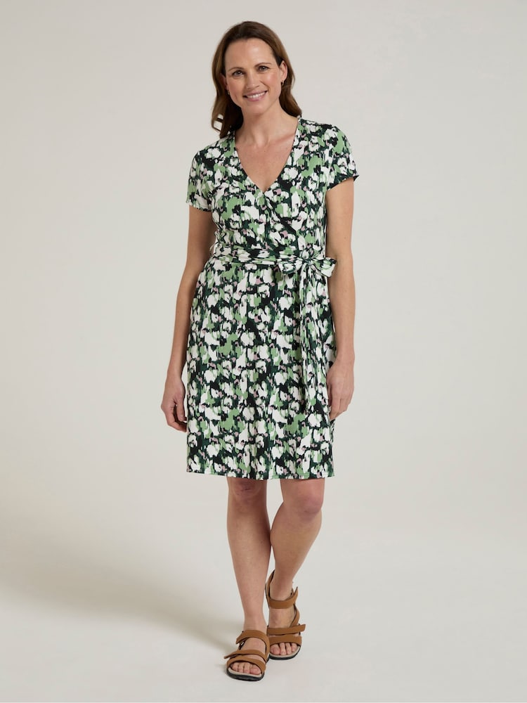 Mountain Warehouse Green Womens Santorini UV Jersey Wrap Dress - Image 1 of 9 Mountain Warehouse Green Womens Santorini UV Jersey Wrap Dress - Image 1 of 9