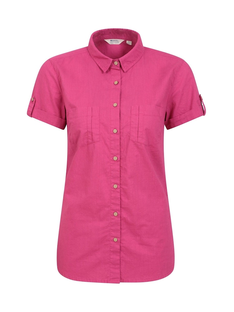 Mountain Warehouse Berry Pink Womens Coconut Short Sleeve 100% Cotton Shirt - Image 1 of 5