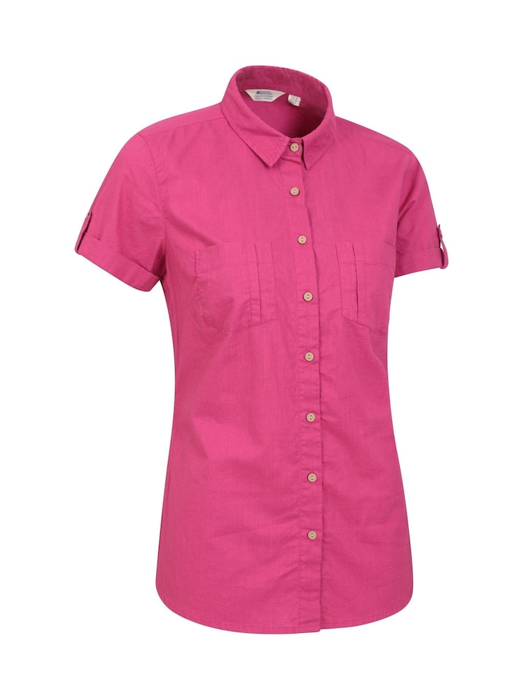 Mountain Warehouse Berry Pink Womens Coconut Short Sleeve 100% Cotton Shirt - Image 2 of 5