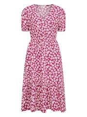 Mountain Warehouse Pink Oasis Womens Midi Tiered Dress - Image 1 of 7