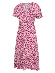 Mountain Warehouse Pink Oasis Womens Midi Tiered Dress - Image 4 of 7