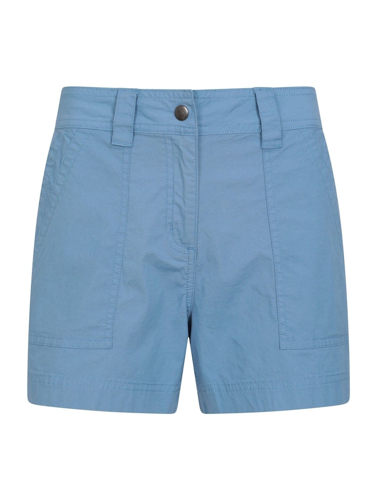 Mountain Warehouse Mid Blue Coast Womens Lightweight Outdoor Shorty Shorts - Image 1 of 6