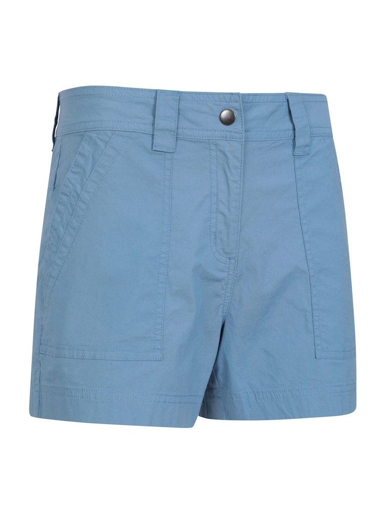Mountain Warehouse Mid Blue Coast Womens Lightweight Outdoor Shorty Shorts - Image 2 of 6