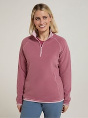 Mountain Warehouse Dusky Pink Womens Montana Half Zip Fleece - Image 1 of 9