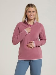 Mountain Warehouse Dusky Pink Womens Montana Half Zip Fleece - Image 2 of 9