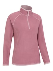 Mountain Warehouse Dusky Pink Womens Montana Half Zip Fleece - Image 6 of 9