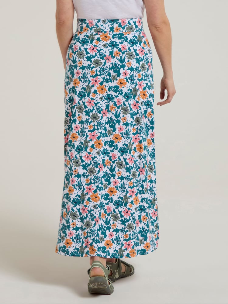 Mountain Warehouse Blue Camo Womens Shore Long Jersey Skirt - Image 2 of 10
