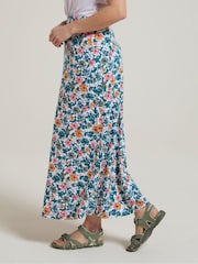 Mountain Warehouse Blue Camo Womens Shore Long Jersey Skirt - Image 3 of 10