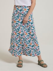 Mountain Warehouse Blue Camo Womens Shore Long Jersey Skirt - Image 4 of 10