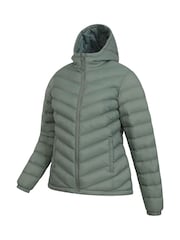 Mountain Warehouse Sea  green Seasons Womens Water-Resistant Padded Jacket - Image 4 of 5