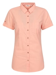Mountain Warehouse Pink Womens Coconut Short Sleeve 100% Cotton Shirt - Image 1 of 5