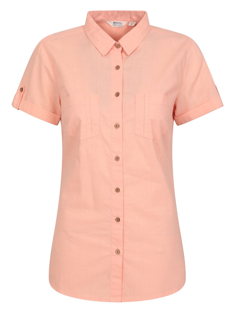 Mountain Warehouse Pink Womens Coconut Short Sleeve 100% Cotton Shirt - Image 1 of 5