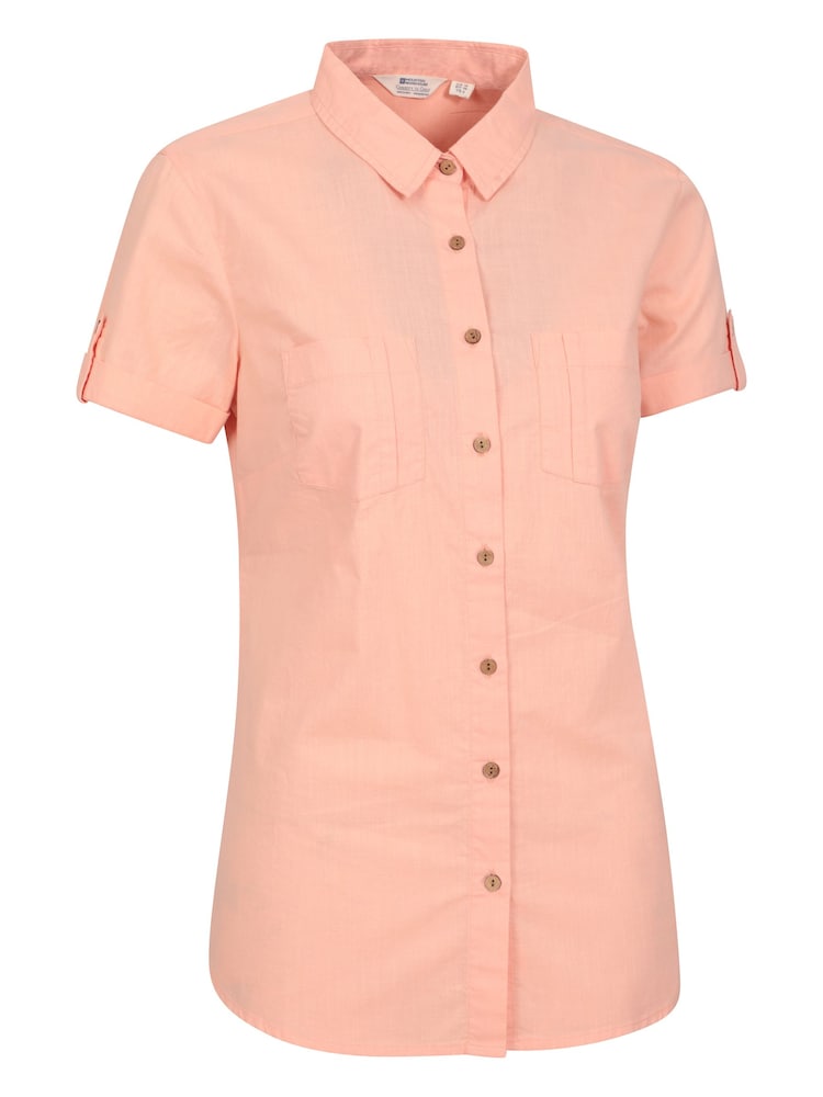 Mountain Warehouse Pink Womens Coconut Short Sleeve 100% Cotton Shirt - Image 2 of 5