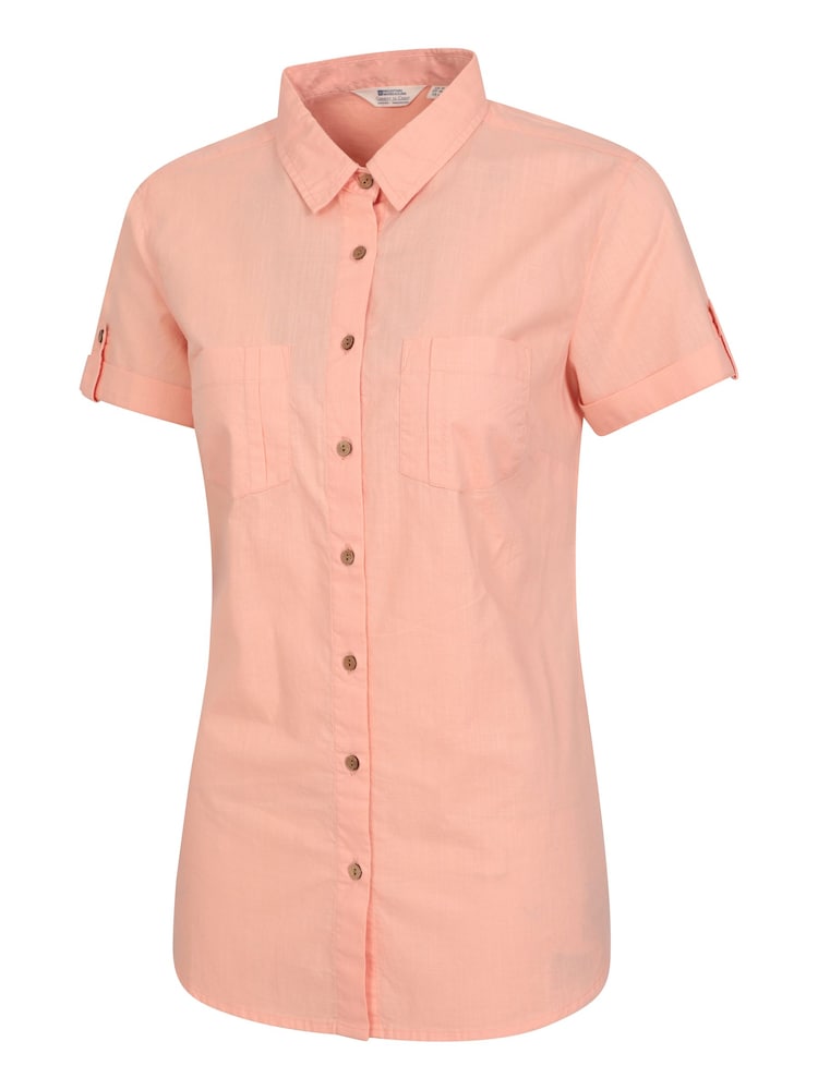 Mountain Warehouse Pink Womens Coconut Short Sleeve 100% Cotton Shirt - Image 4 of 5