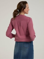 Mountain Warehouse Pink Womens Relaxed Fit Petra 3/4 Sleeve 100% Cotton Shirt - Image 3 of 4