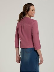 Mountain Warehouse Pink Womens Relaxed Fit Petra 3/4 Sleeve 100% Cotton Shirt - Image 4 of 4