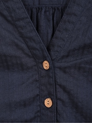 Mountain Warehouse Blue Womens Relaxed Fit Petra 3/4 Sleeve 100% Cotton Shirt - Image 9 of 9
