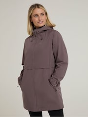 بني - سترة مضادة للماء نسائية Hilltop Ii من Mountain Warehouse - صورة 1 من 9